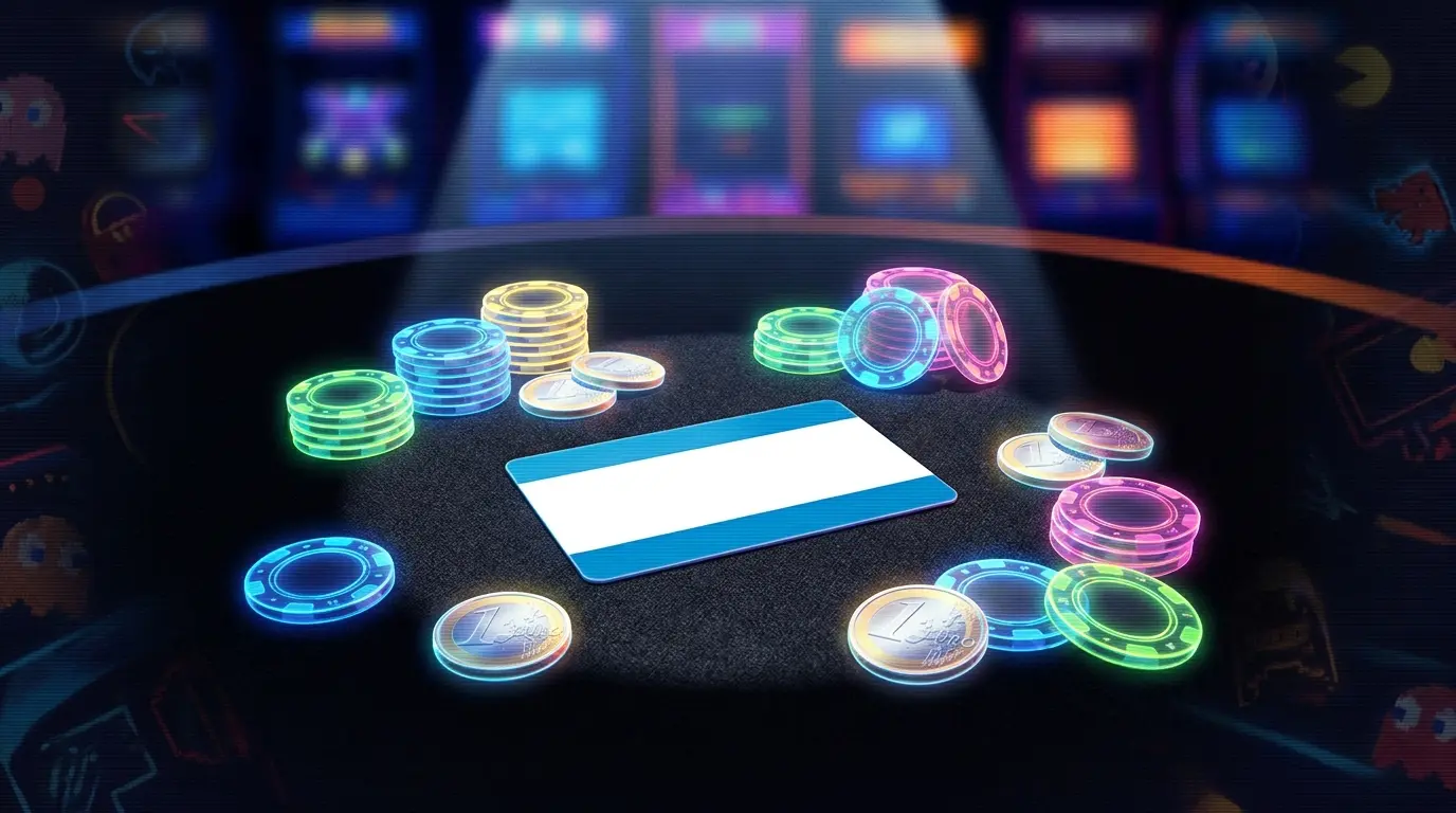 Paysafecard auf Casino-Tisch mit Chips und Münzen